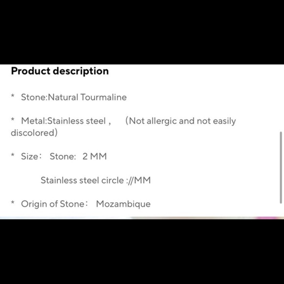 Multicolor natural tourmaline earrings new with silver plating #285 - Picture 12 of 13